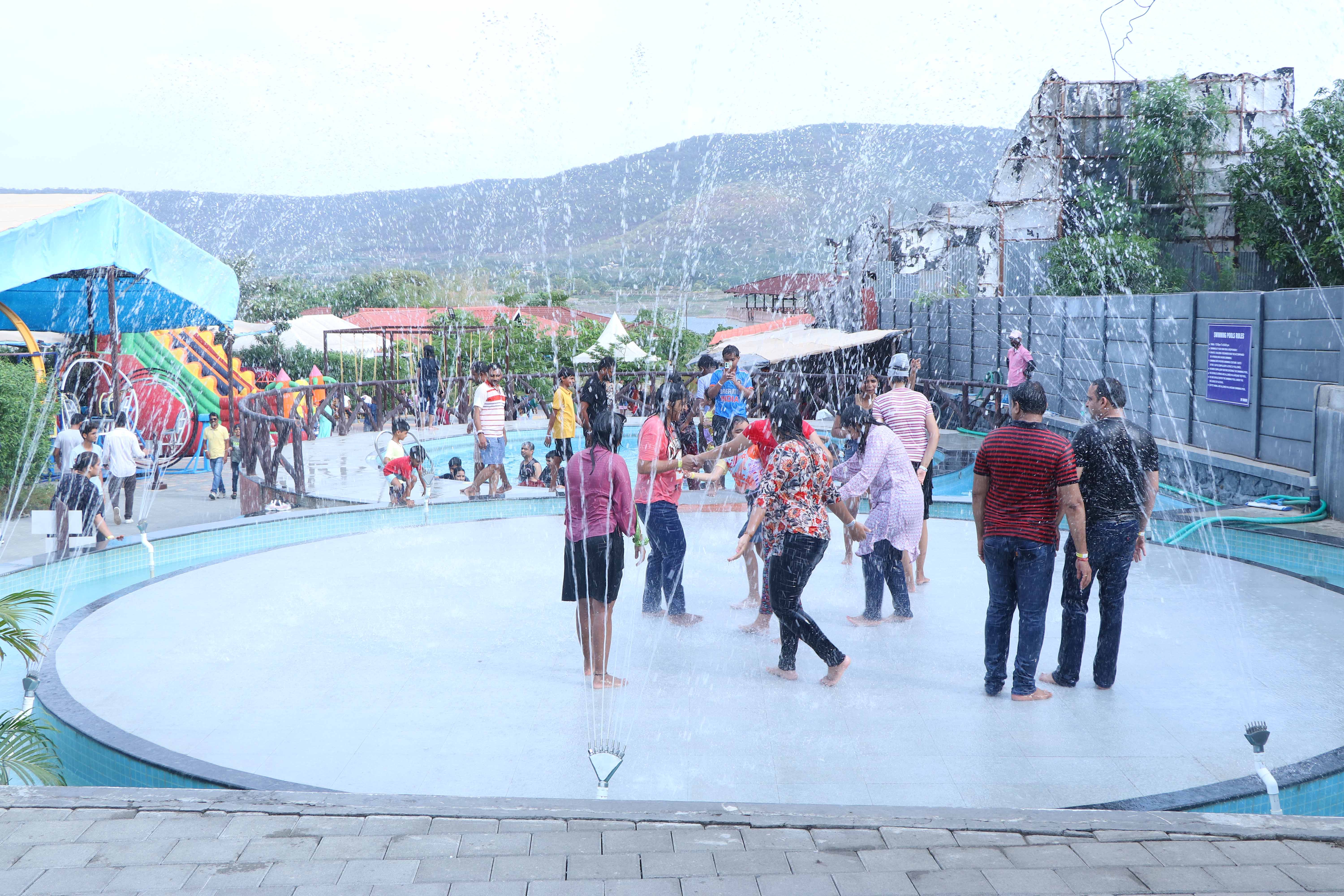 Rain dance fun at Sneh Resort